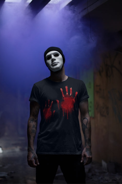 Bloody Hand Palm Prints Halloween Horror T-Shirt