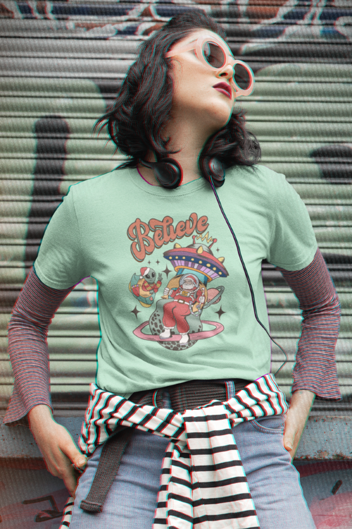 Don't Stop Believing, Retro Sci-Fi T-Shirt
