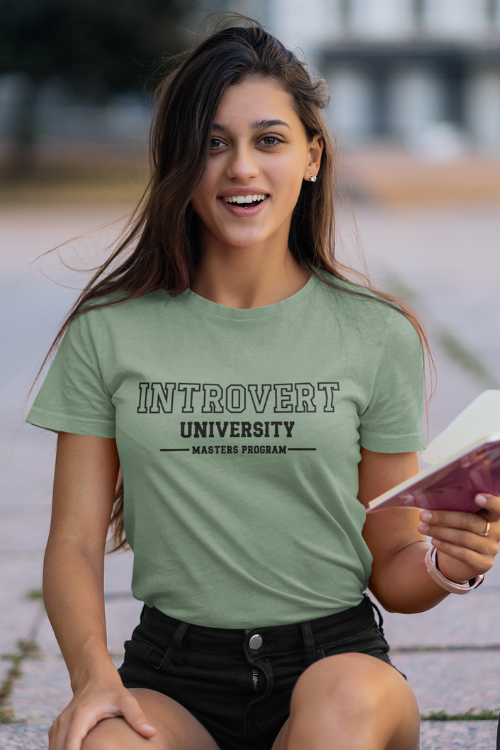 Introvert University, Academia Humor Tee