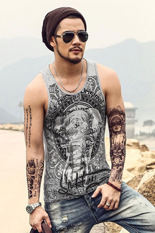 Retro Elephant Tank Top