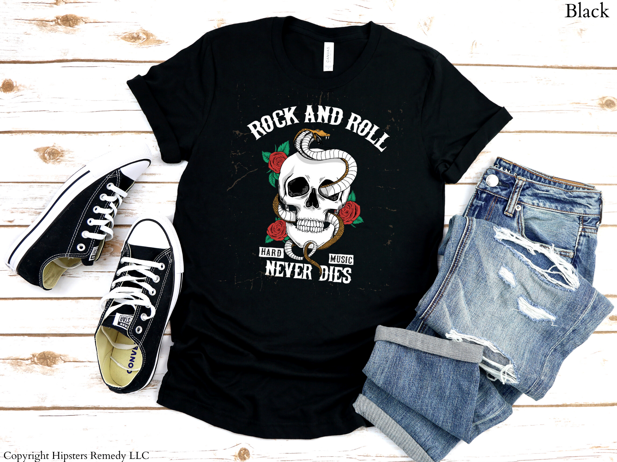 Rock and Roll Skull T-Shirt